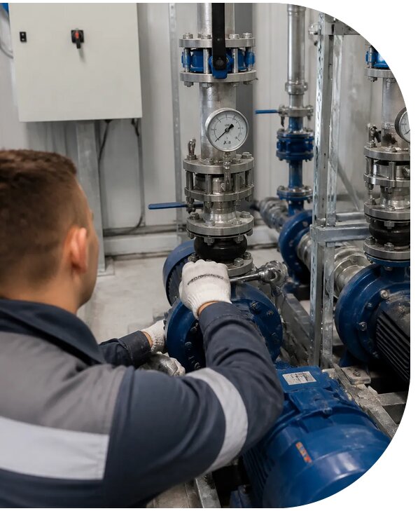Техническое обслуживание насосной станции в Благовещенске